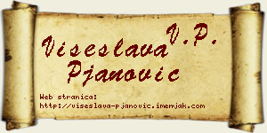 Višeslava Pjanović vizit kartica